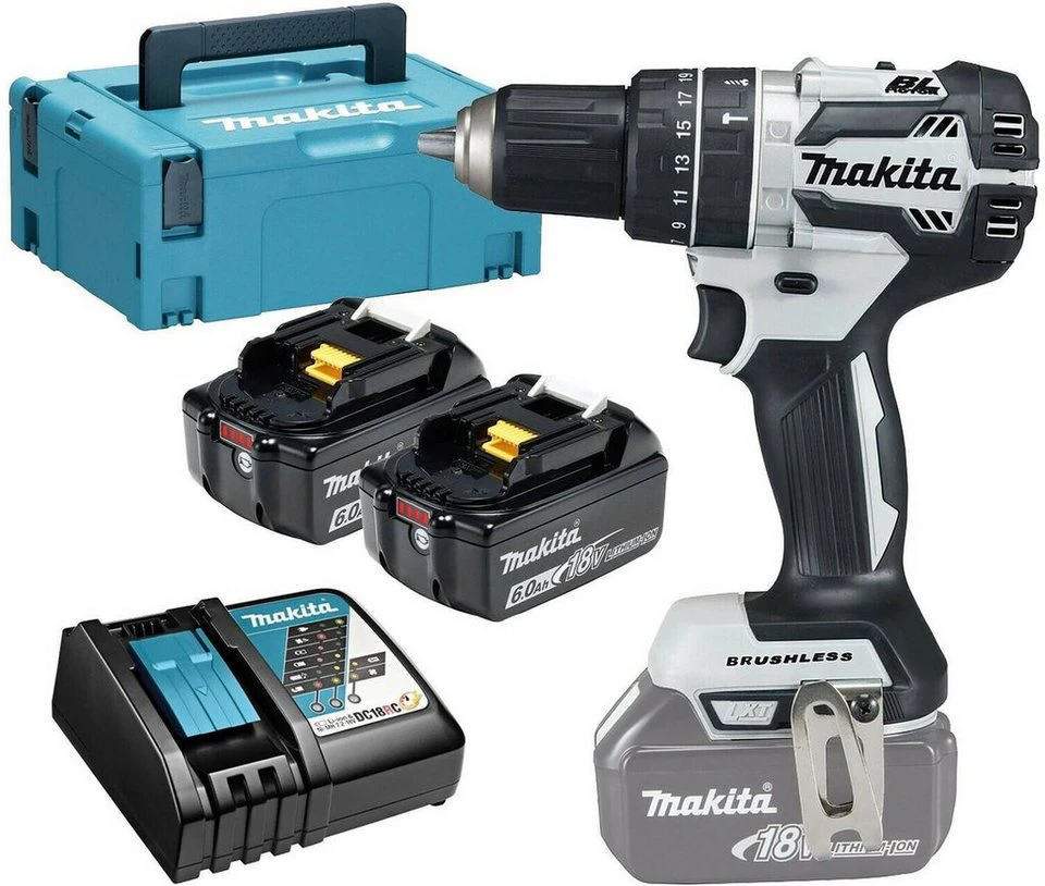 Makita Akku-Schlagbohrschrauber DHP484RGJW 18 V 54 Nm 2 Akkus MAKPAC