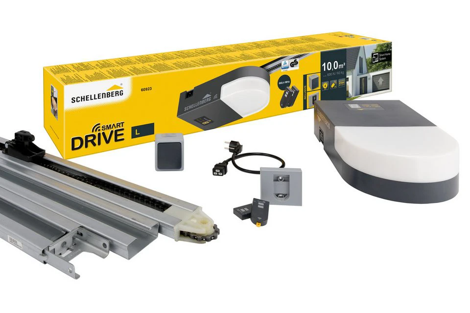 SCHELLENBERG Garagentorantrieb Smart Drive L 600 N Zugkraft Torfläche bis 10 m² Funk