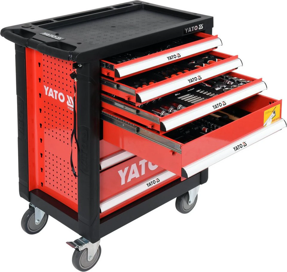 Yato Werkstattwagen 970x770x470mm inkl. Werkzeug 185-teilig Stabil