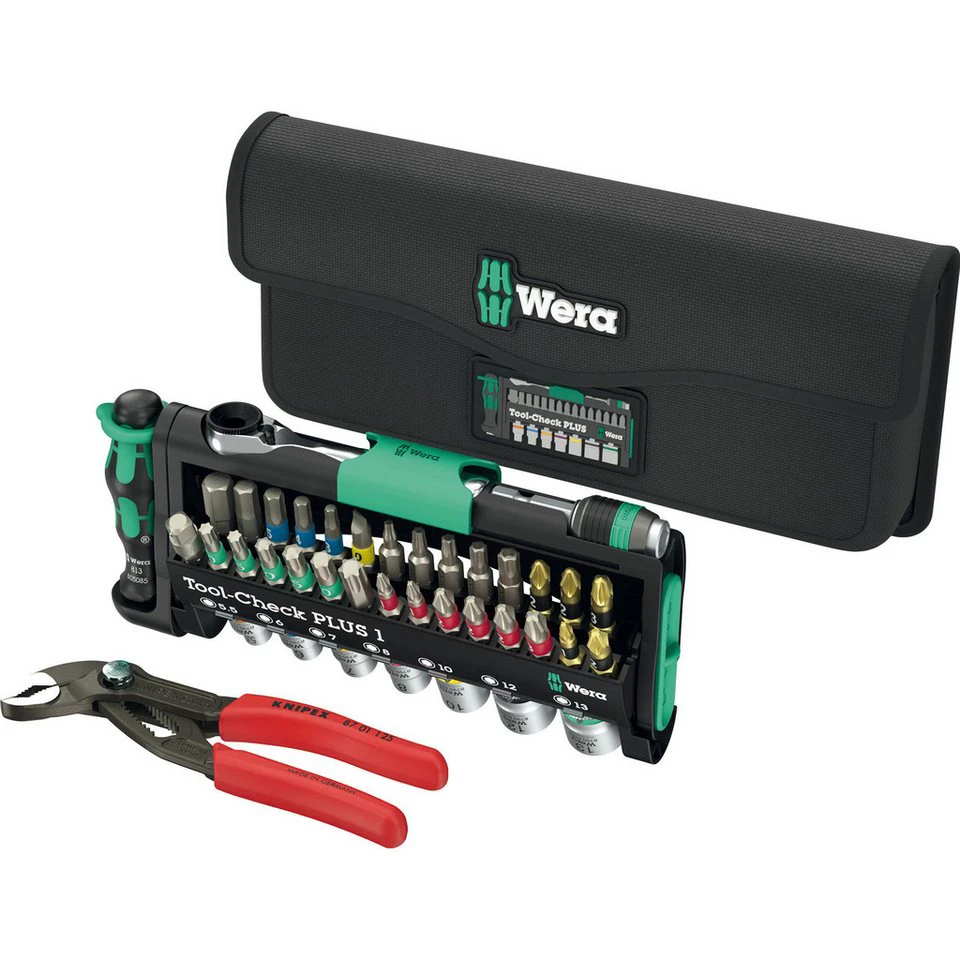 Wera Tool-Check PLUS 2 40-teilig mit KNIPEX Cobra Wasserpumpenzange