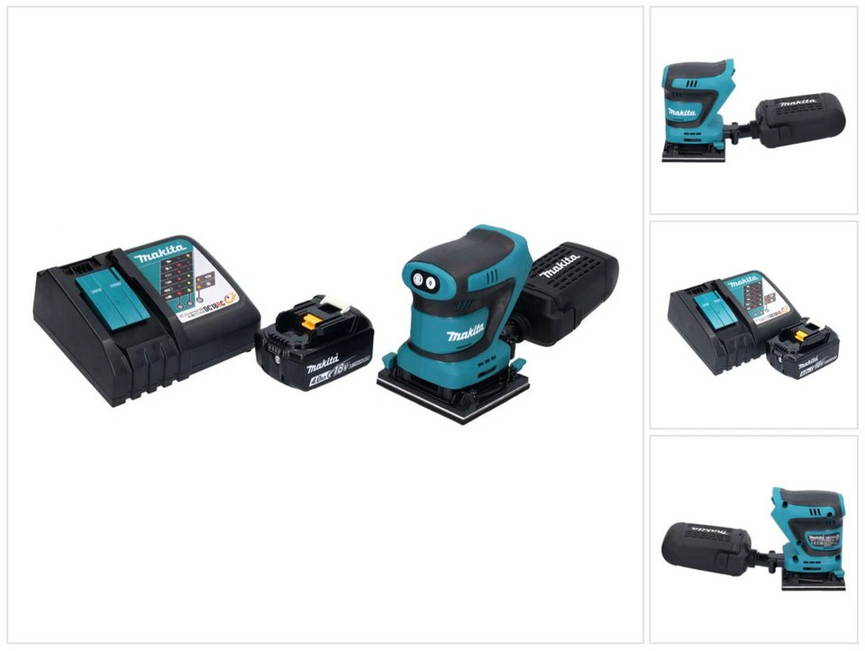 Makita Akku-Schwingschleifer DBO 480 18 V 112 x 102 mm mit Akku 4,0 Ah