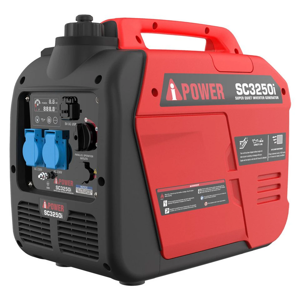 A-iPower SC3250i Stromerzeuger 3,2 kW Benzin Inverter 230V USB 65 dB