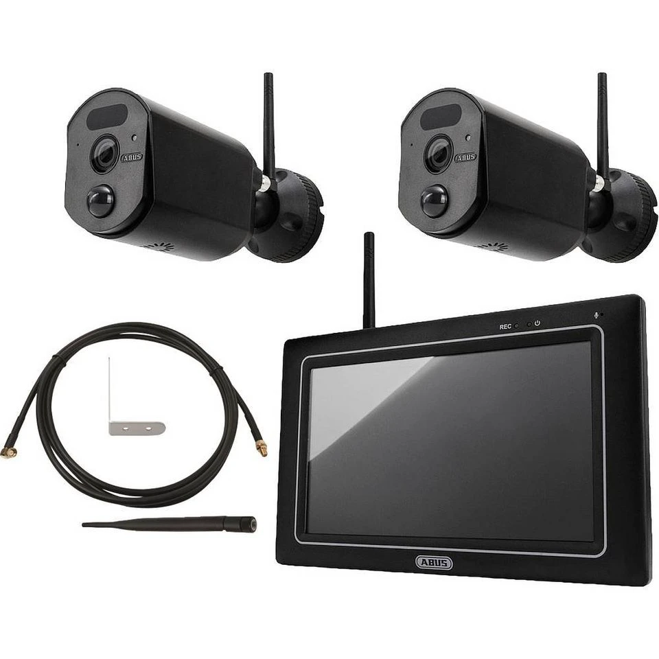 ABUS EasyLook BasicSet PPDF17000 Überwachungskamera Set mit Zusatzkamera PPDF17520 Signalverstärker TVAC17530