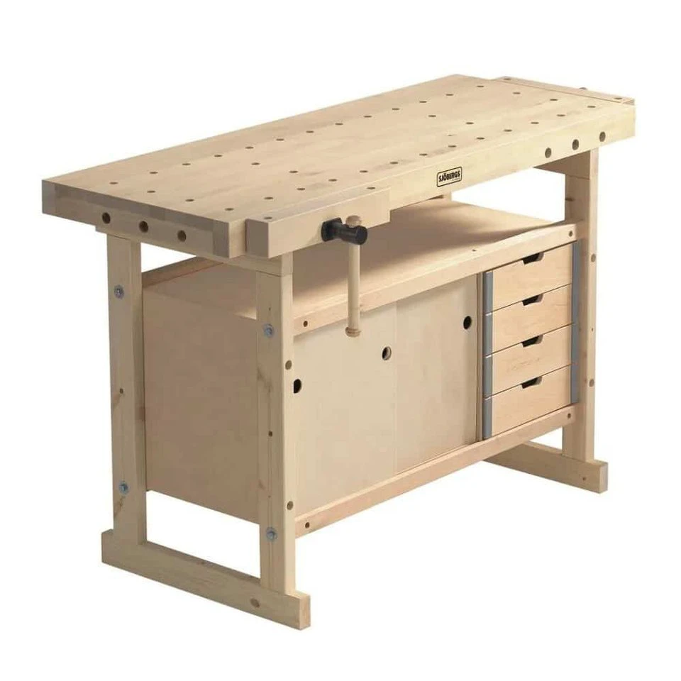 Sjöbergs Hobelbank Nordic 1450 mit Unterschrank 0042 Birke 1340 mm