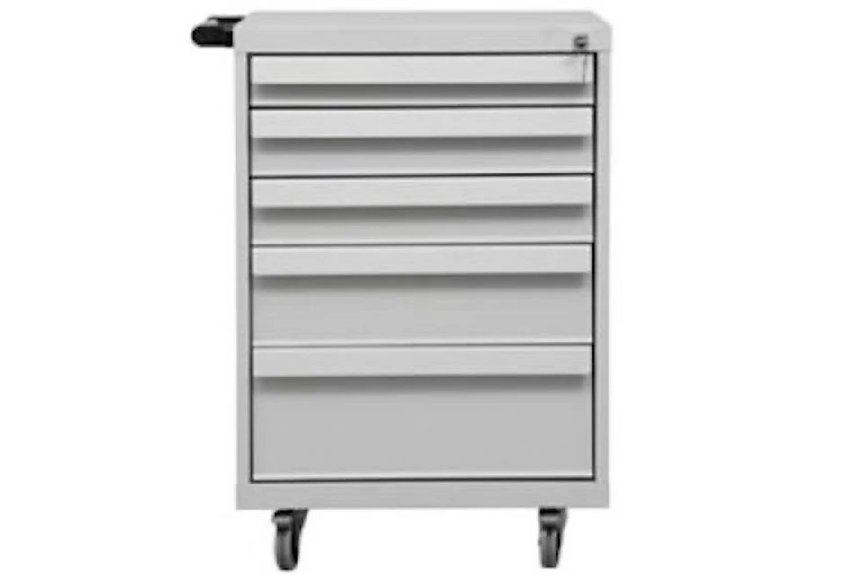 PROREGAL® Werkstattwagen Grizzly 5 Schubladen Grau 84x56x60 cm