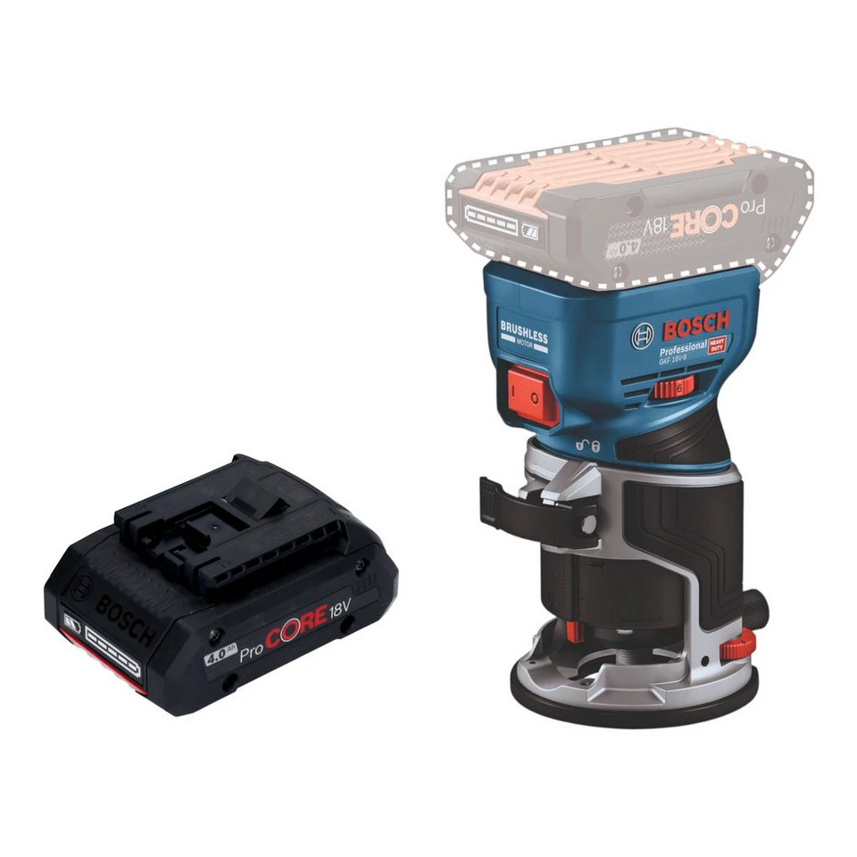 Bosch GKF 18V-8 Professional Akku-Kantenfräse 18 V ProCORE 4,0 Ah ohne Ladegerät
