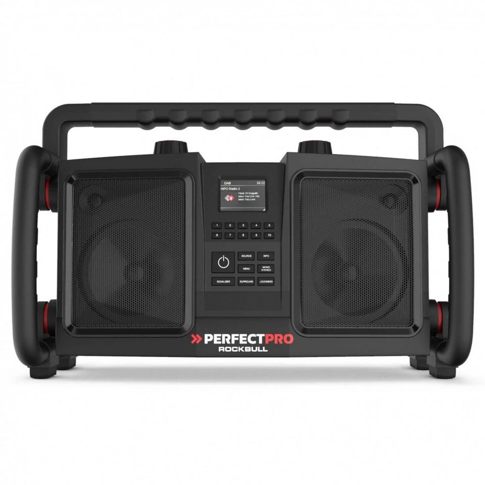 PerfectPro ROCKBULL Baustellenradio FM/AM Radio wasserdichtes Design robust langlebig