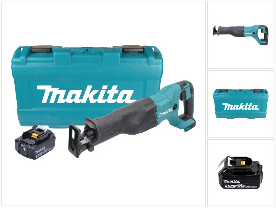 Makita Reciprosäge DJR 186 Akku 18 V 3,0 Ah Koffer Säbelsäge