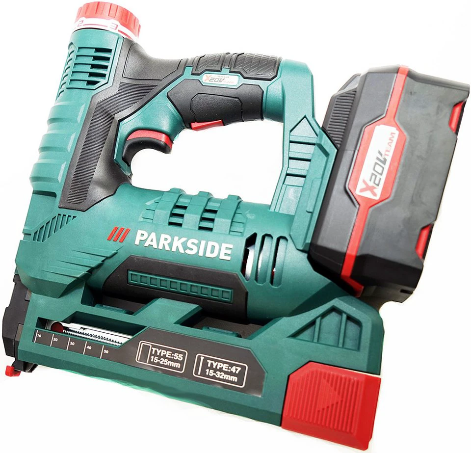 PARKSIDE Akku-Tacker PAT 20-Li A1 20 V mit 2 Ah Akku und 2,4 A Ladegerät
