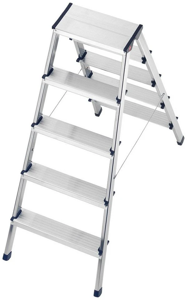 Hailo D60 StandardLine Doppelleiter Alu 2x5 Stufen beidseitig besteigbar