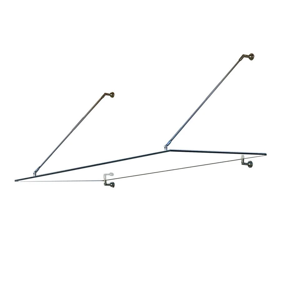 HOME DELUXE Vordach RENMA 150 x 90 cm Glasvordach VSG Haustür mit Halter