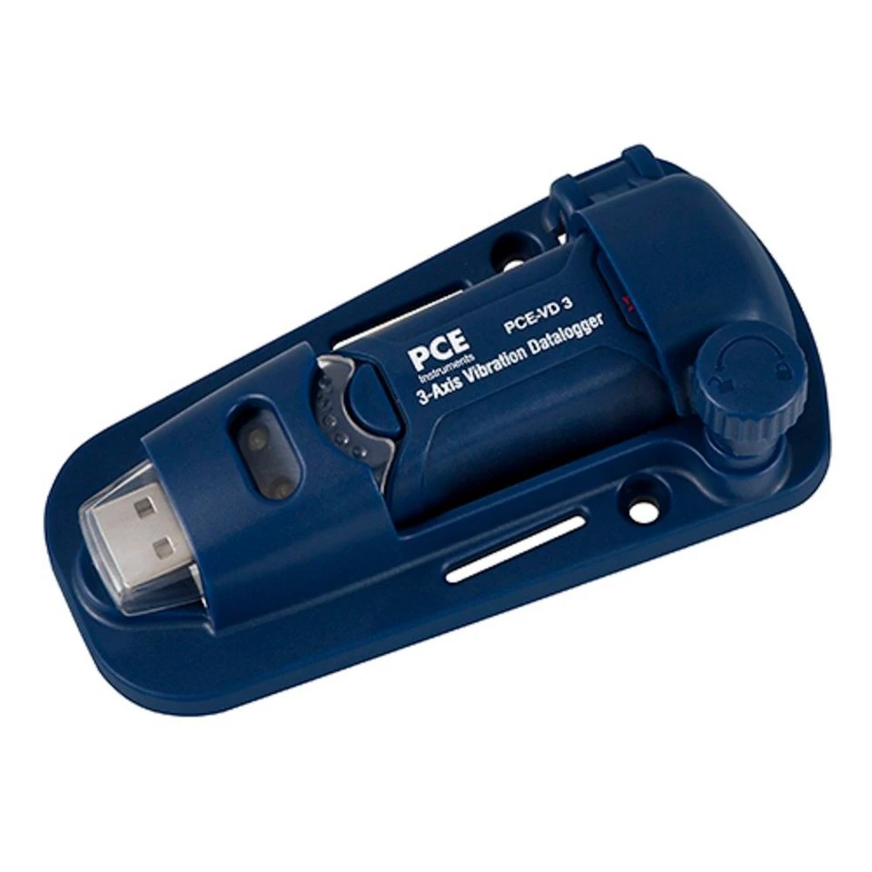 PCE Instruments Vibrations-Datenlogger PCE-VD 3 3-Achsen Beschleunigungssensor FFT Frequenzanalyse