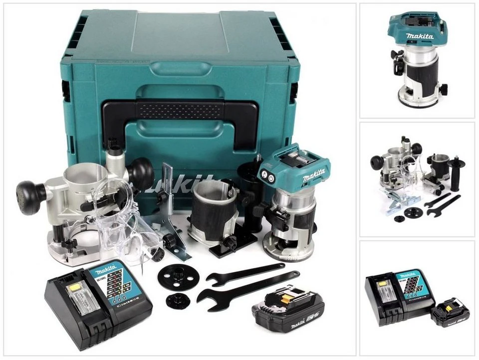 Makita DRT 50 Akku Multifunktionsfräse 18 V Brushless mit 2 Ah Akku