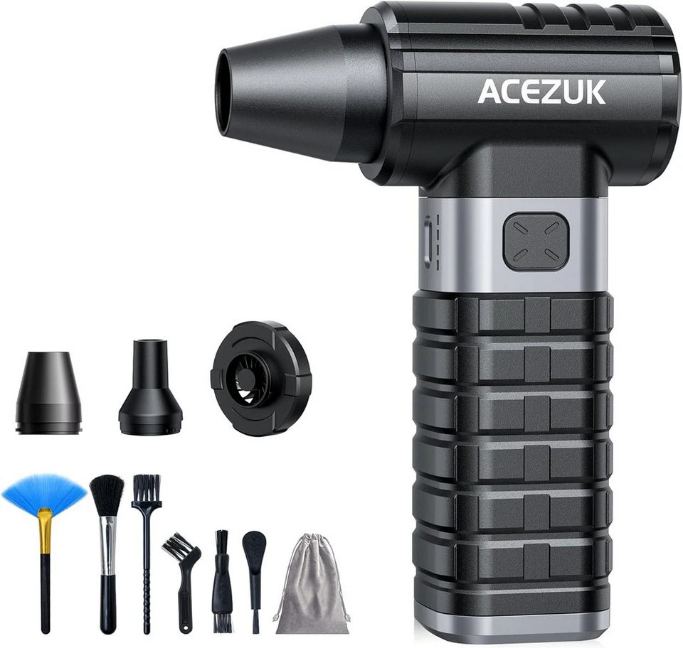 Acezuk Elektrischer Akku-Luftbläser 4-tlg. 4 Geschwindigkeiten 10.500 mAh USB-C