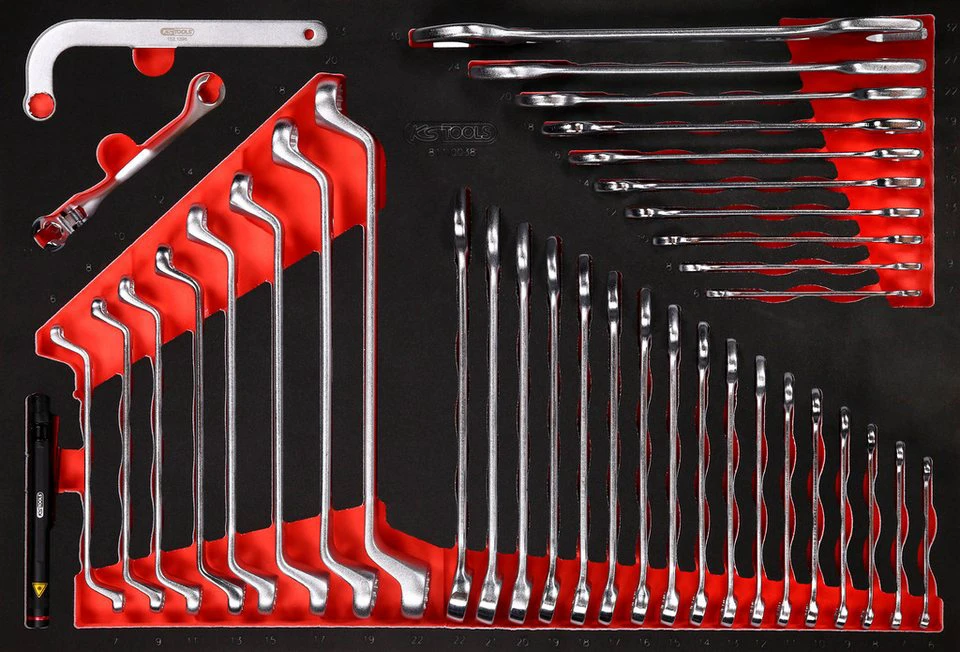 Brilliant Tools Maulschlüssel Schraubenschlüssel-Satz 38-tlg Schaumstoffeinlage 811.0038