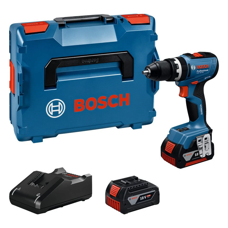 Bosch Professional Akku-Schlagbohrschrauber GSB 18V-65 2x Akku GBA 18V 5,0Ah L-BOXX 136N