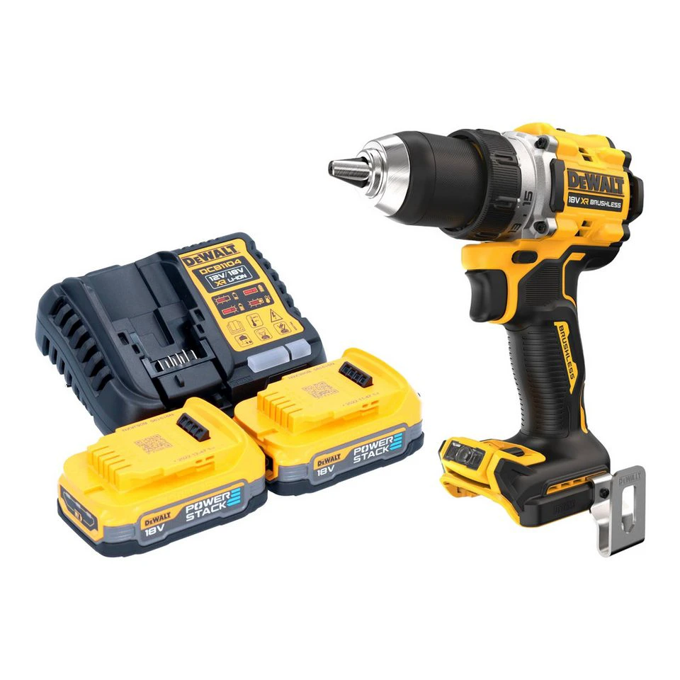 DeWalt DCD 800 Akku Bohrschrauber 18 V 90 Nm Brushless 2x Powerstack 1,7 Ah Ladegerät