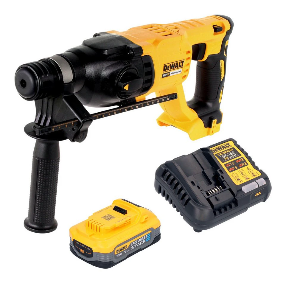DeWalt DCH133 Akku-Kombihammer 18 V 2,6 J SDS-plus mit 5 Ah Akku und Ladegerät