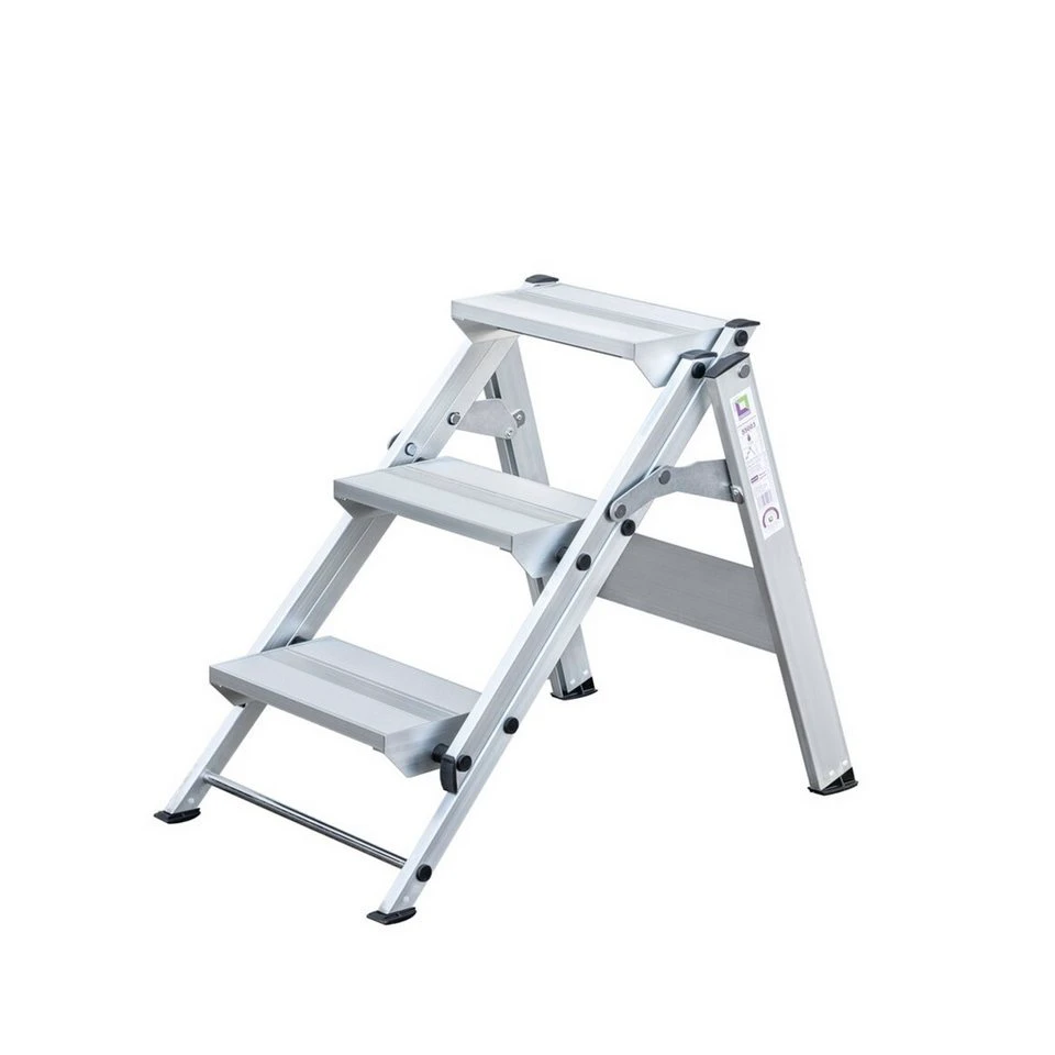 Munk Vielzweckleiter 55003 Klapptreppe 3 Stufen Aluminium alu
