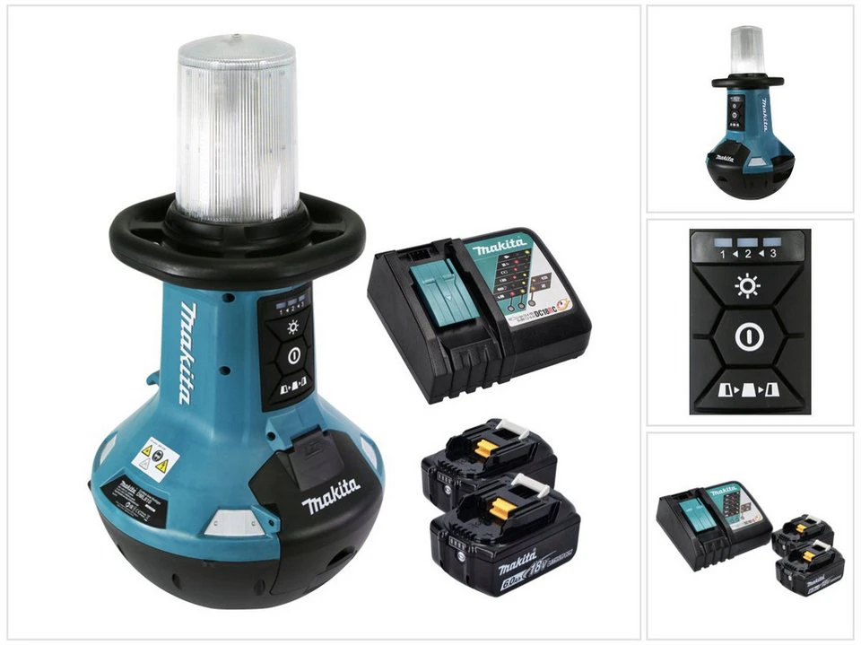 Makita DML 810 Baustrahler Akku LED Flächenlicht 18 / 36 V 5500 lm IP54