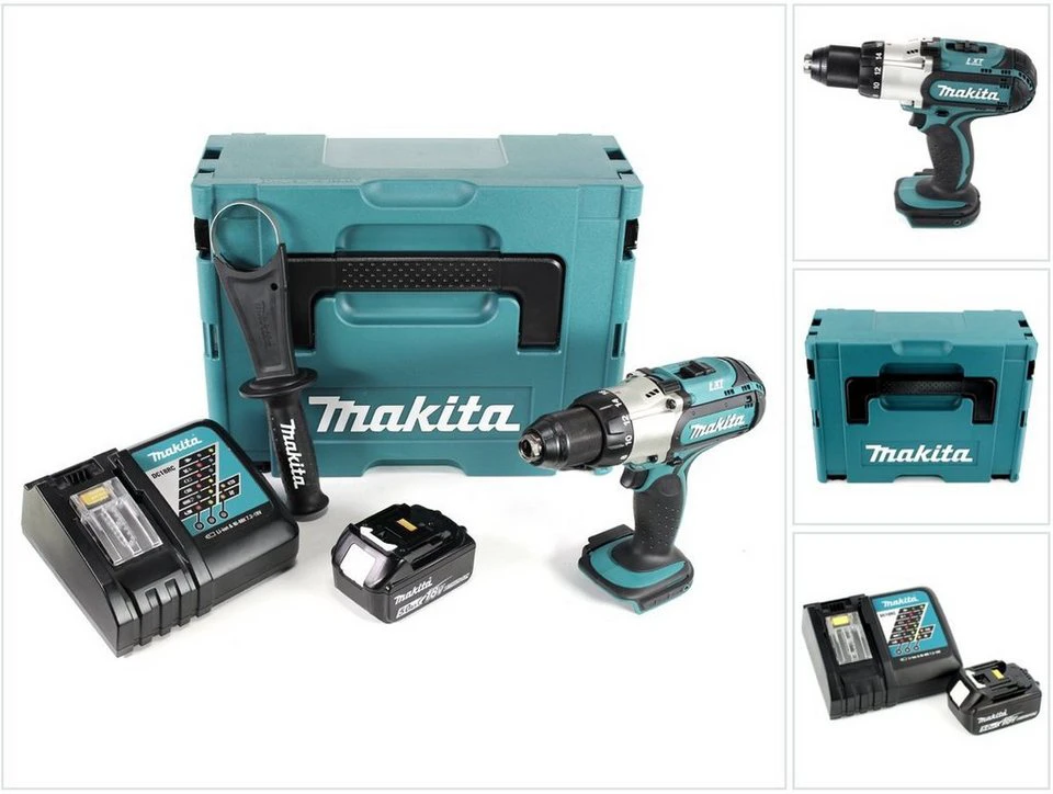 Makita Akku-Bohrschrauber DDF 451 RT1J 18 V 80 Nm mit 5,0 Ah Akku Ladegerät