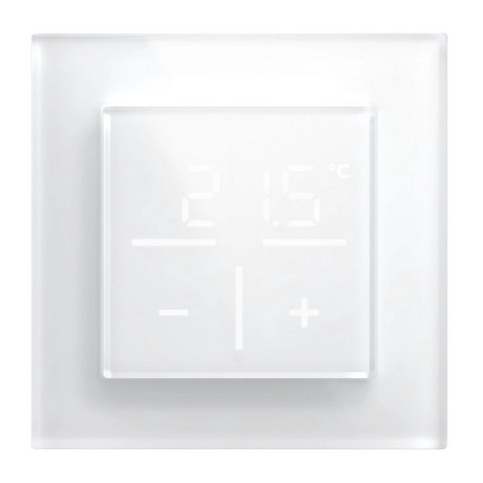 Homematic IP Bundle Glas-Wandthermostat Glasrahmen 1-fach Echtglas 55er-Rahmenmaß