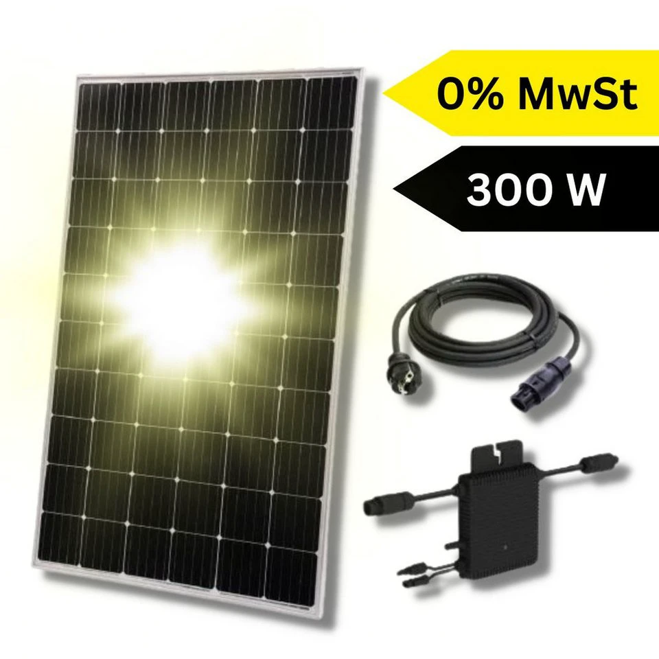 Technaxx Solar Balkonkraftwerk TX-212 300W 325W Monokristallin Panel