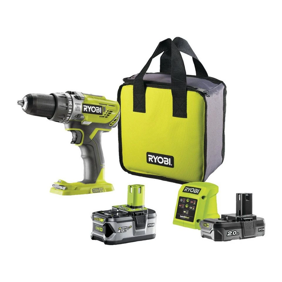 Ryobi R18PD3-242S Akku-Schlagbohrschrauber 18 V 1800 U/min Kombi-Set 5-tlg