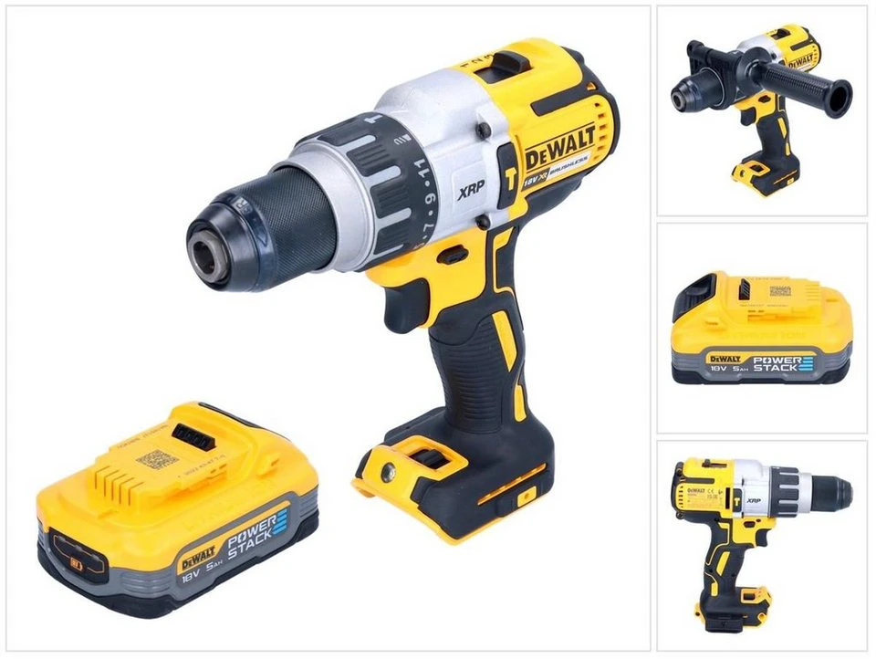 DeWalt DCD 996 Akku-Schlagbohrschrauber 18 V 95 Nm Brushless mit 5,0 Ah Powerstack Akku