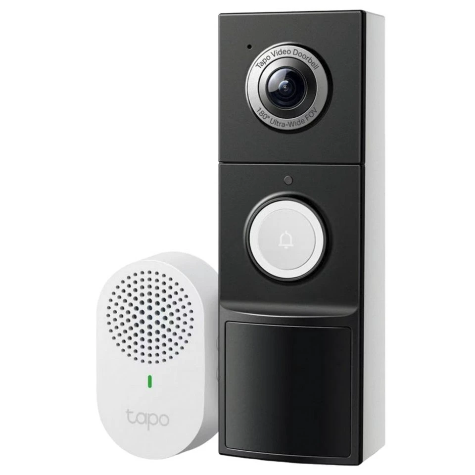 TP-Link Tapo D235 Smart Battery & Wired Doorbell Türklingel Türsprechanlage schwarz/weiß Außenbereich