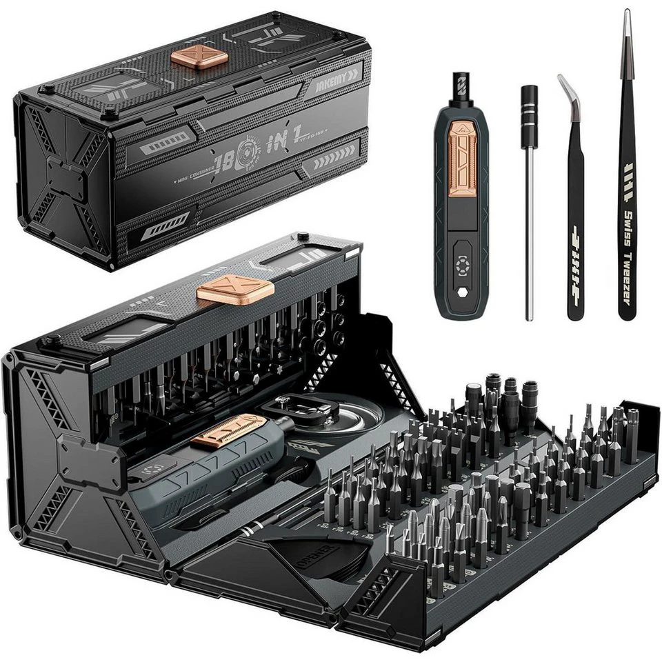 JAKEMY 180 in 1 Präzisions-Schraubendreher-Set Multi-Bits magnetisch