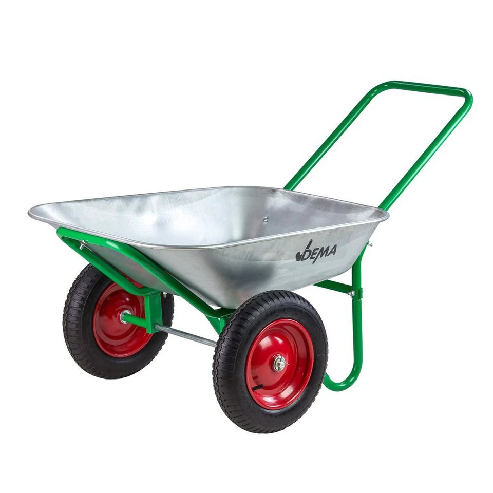 Schubkarre Gartenschubkarre mit zwei großen Lufträdern Tragkraft 150 kg 60 Liter
