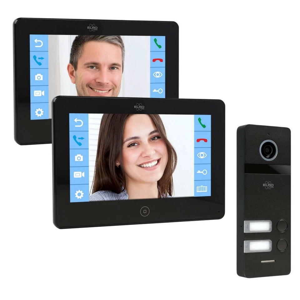 ELRO Smart Home Türklingel PV40-P2M2 Full HD 1080P 2 Bildschirme 1 Türklingel IP66