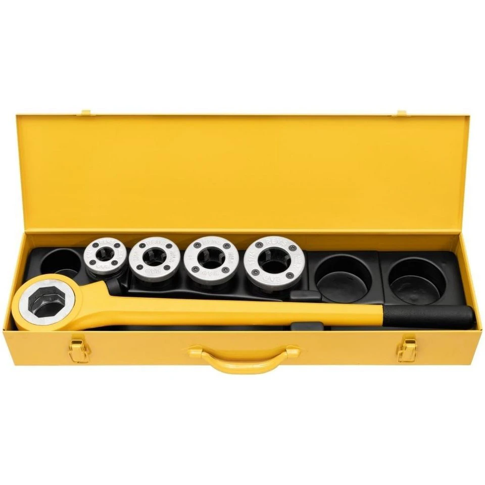 Rems Gewindeschneider eva Set R 1/2 - 1 1/4" mit Schnellwechsel-Schneidköpfen