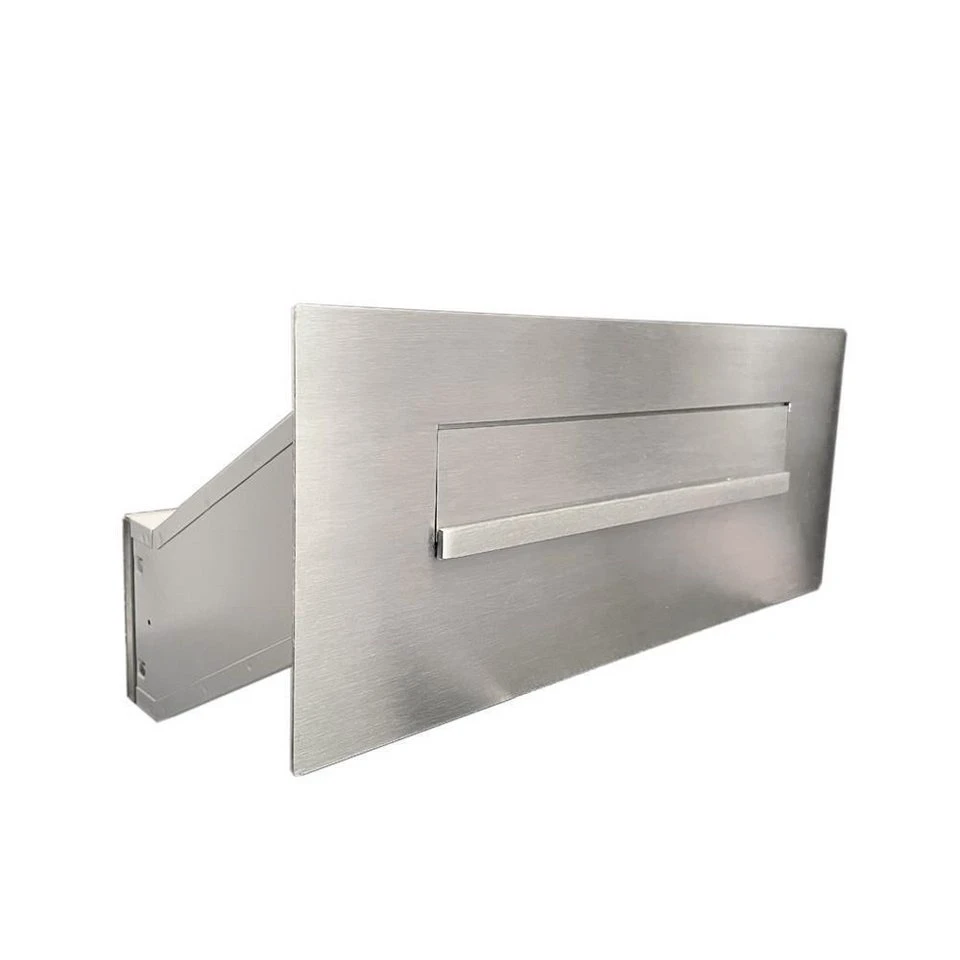 Letterbox24 Briefkasten FLAT Design Edelstahl Durchwurfbriefkasten DX ohne Klingeltaster ohne Namensschild