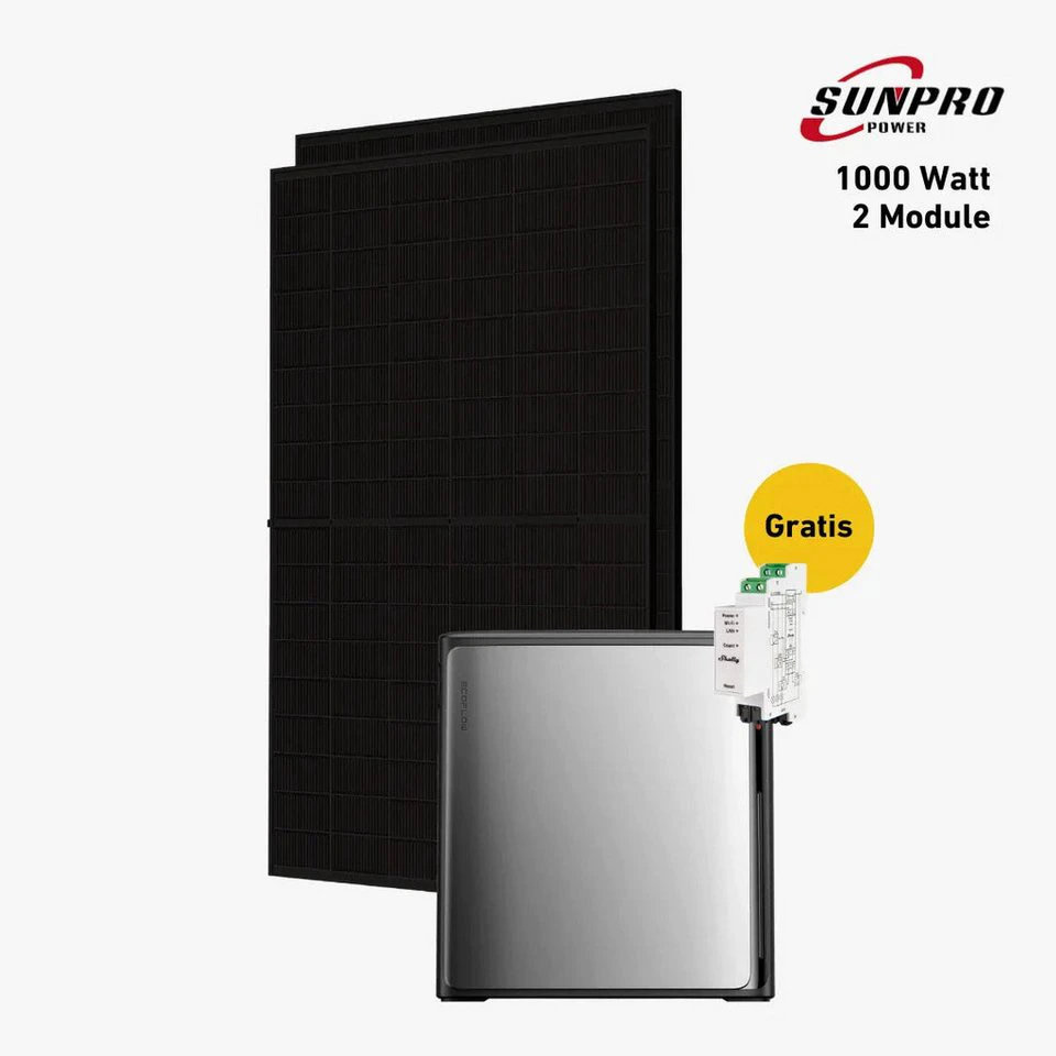 Balkonstrom Balkonkraftwerk 1000 W EcoFlow STREAM Ultra X monokristallin Full-Black