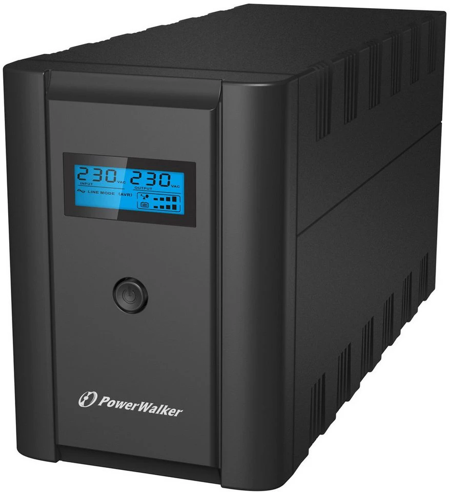 DSIT PowerWalker Line-Interactive 1200VA-L UPS 600W LCD USB RS232 2x Schuko