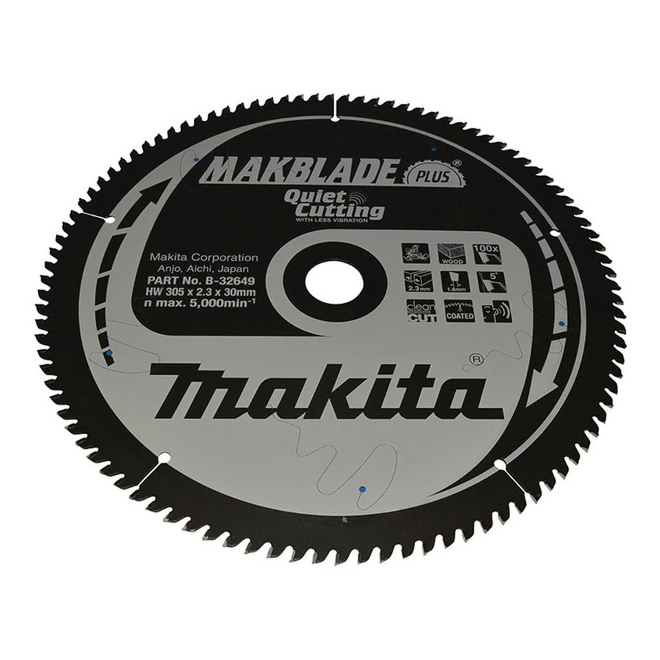 Makita MAKBLADE+ Sägeblatt B-32649 Kreissägeblatt 305x30x100Z Zahnwinkel 5°