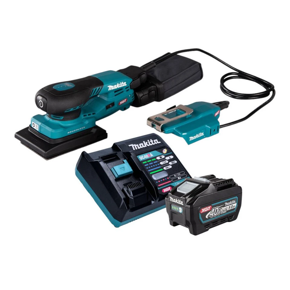 Makita Akku-Schwingschleifer BO005CG 40 V max 80 x 130 mm 3 mm Hub Akku 5 Ah Ladegerät