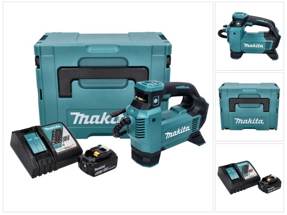 Makita Akku-Kompressor DMP 181 Z 18 V 11,1 bar 6,0 Ah Akku Ladegerät MAKPAC