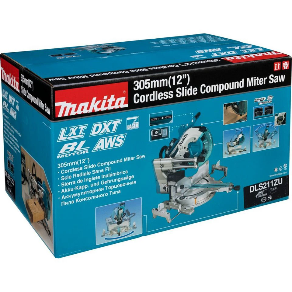 Makita Akku-Kapp-Gehrungssäge DLS211ZU bürstenlos 2x 18 V LXT