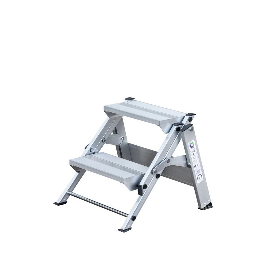 Munk Vielzweckleiter Klapptreppe 55002 2 Stufen Aluminium 2,4 m