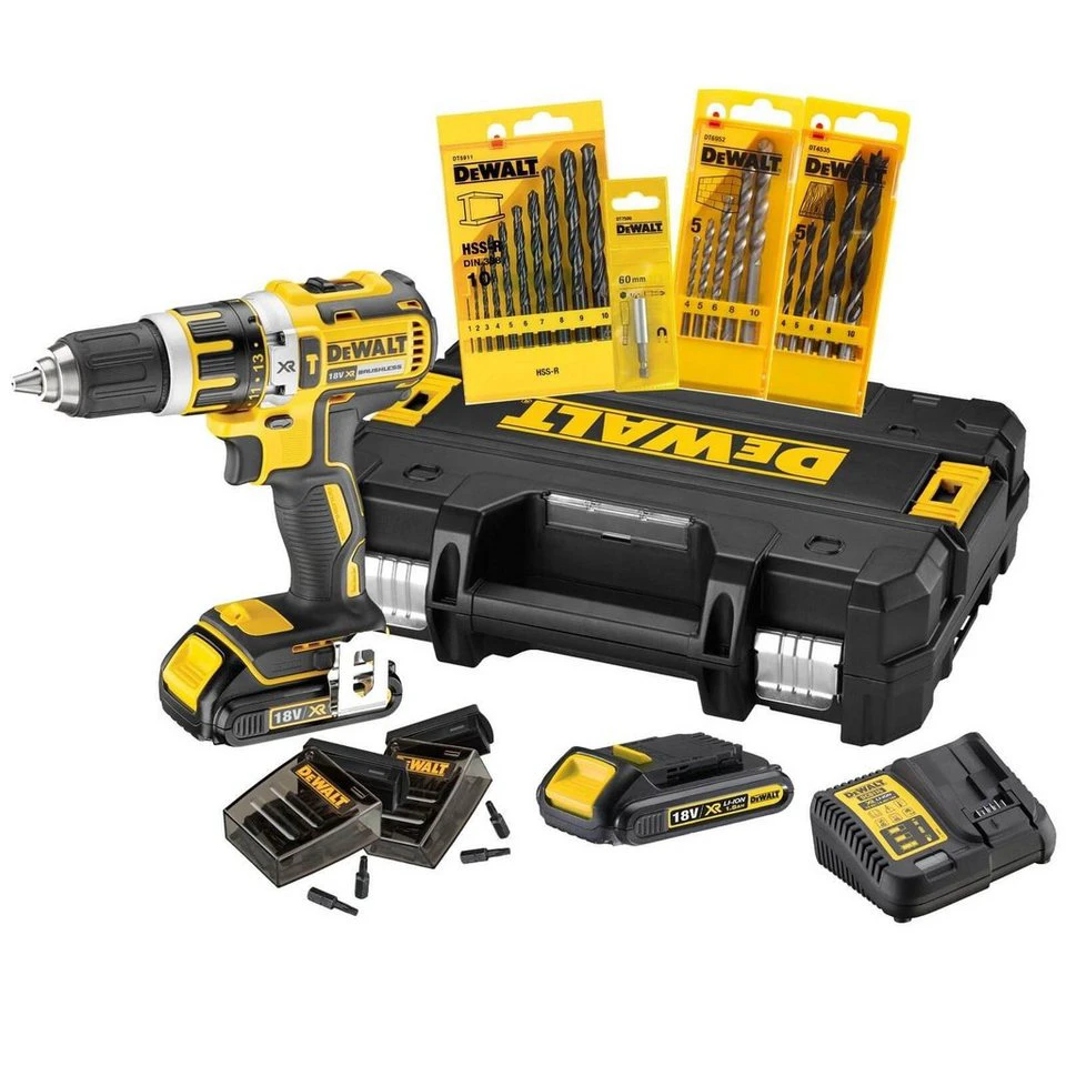 DeWalt Akku-Schlagbohrschrauber-Set DCK795S2T-QW 18 V 2x Akku Ladegerät T-STAK Box Zubehör