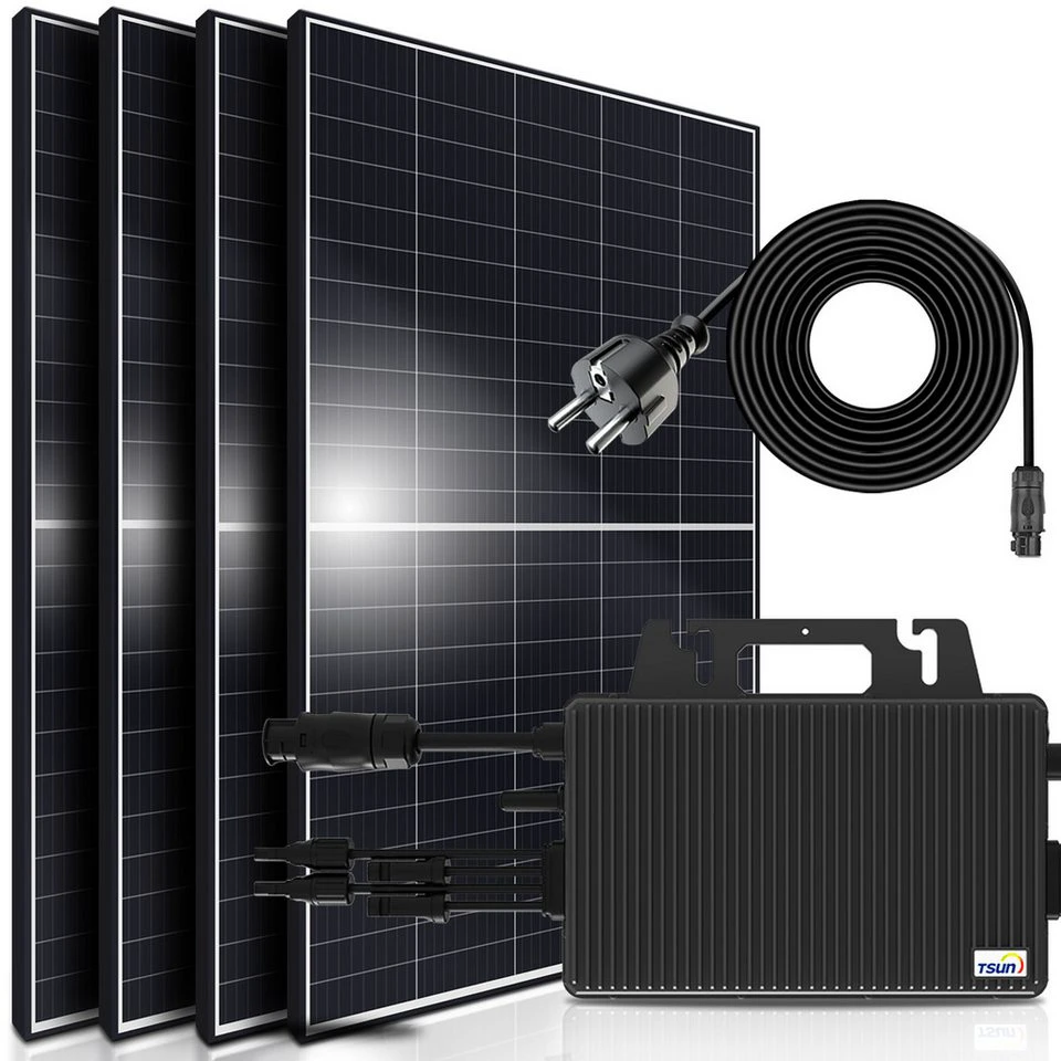 SUNNIVA Balkonkraftwerk 2200W/2000W 4x 550W Solarmodule TSUN 2000W Mikro-Wechselrichter
