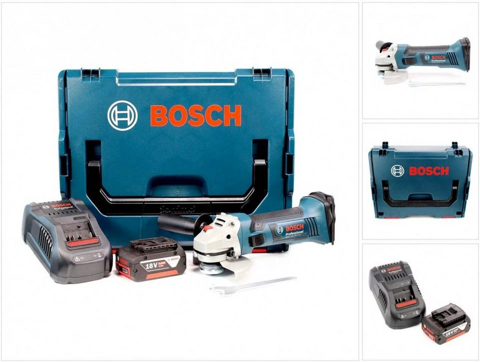 Bosch Professional Winkelschleifer GWS 18-125 V-LI Akku 18 V 125 mm 6,0 Ah Ladegerät