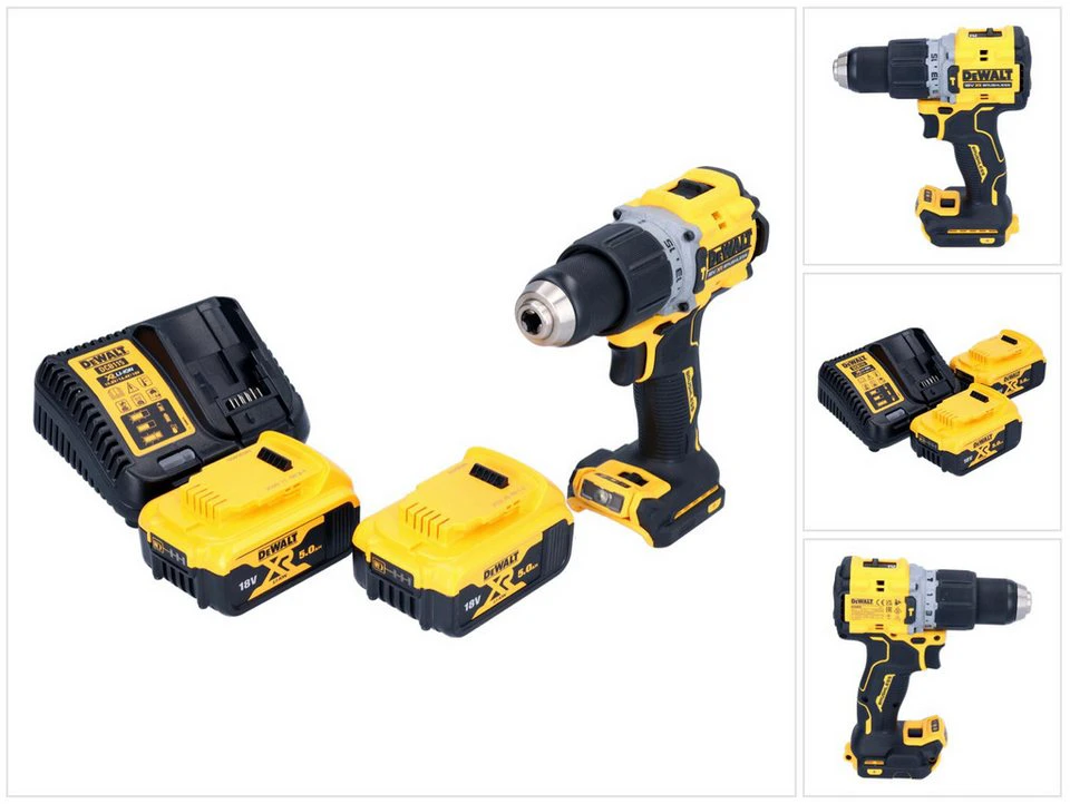 DeWalt DCD 805 Akku-Schlagbohrschrauber 18 V 90 Nm Brushless 2x Akku 5,0 Ah