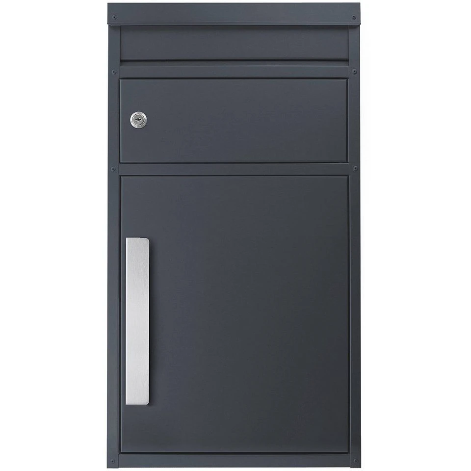 SafePost Paketbriefkasten 45M anthrazit RAL 7016 Design-Paketkasten modern