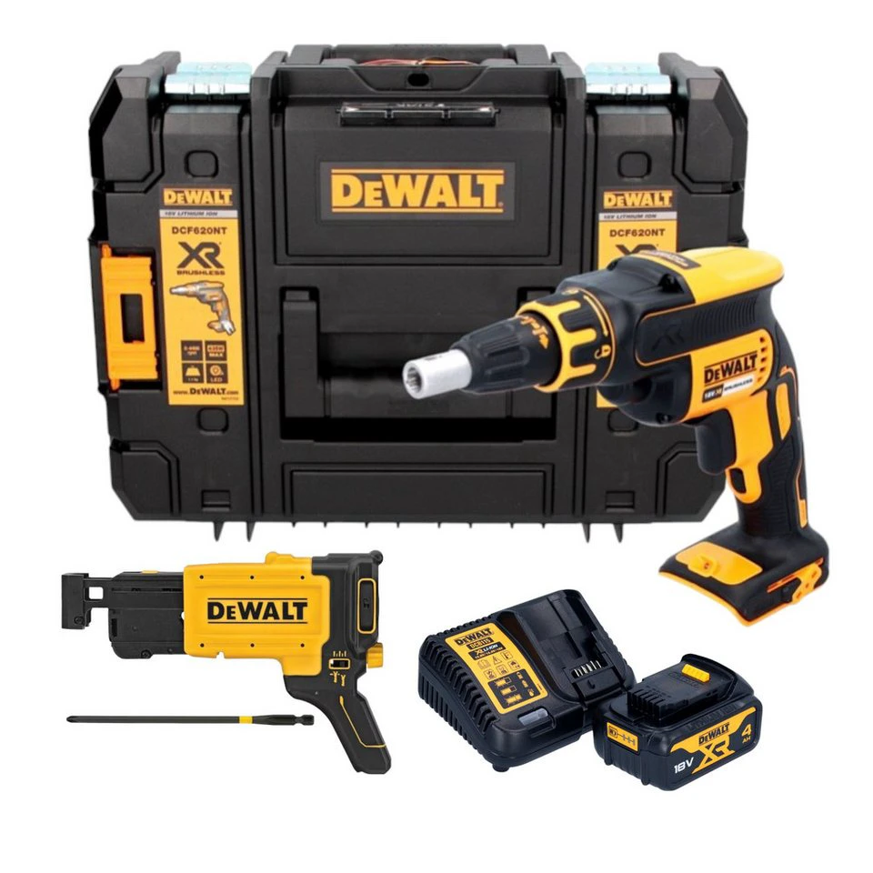 DeWalt Akku-Magazinschrauber DCF 620 M1T 18 V 30 Nm Brushless 4,0 Ah Ladegerät TSTAK