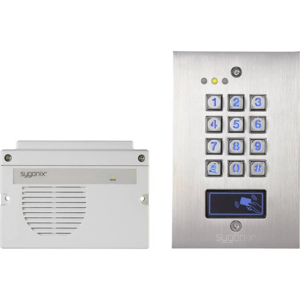 Sygonix Transpondercodeschloss UP 1582021 IP66 mit beleuchteter Tastatur und separater Auswerteeinheit