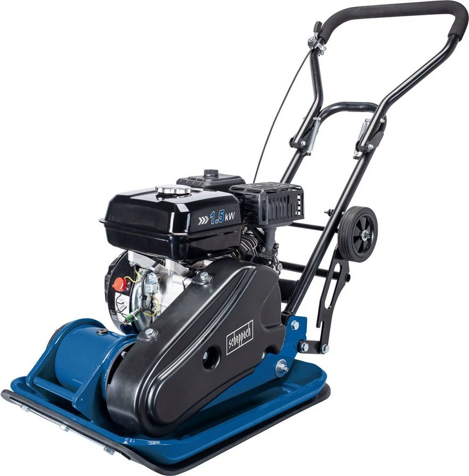 Scheppach HP1400s Rüttelplatte 13000 N 2,0 PS 4-Takt-Benzinmotor 49x32 cm Gummimatte